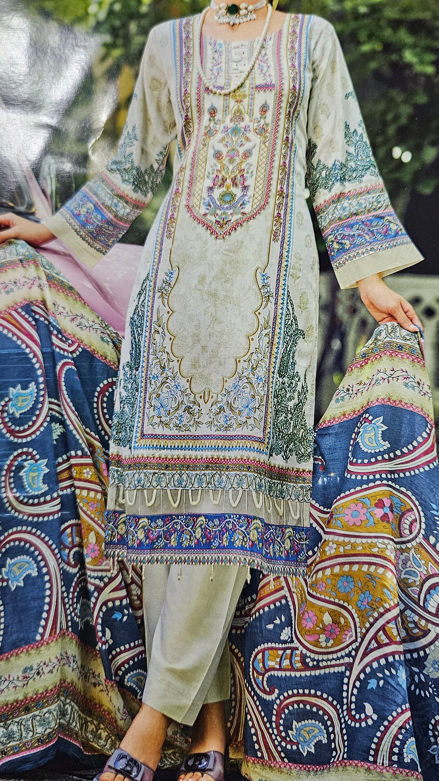 Printed Cotton Suit
