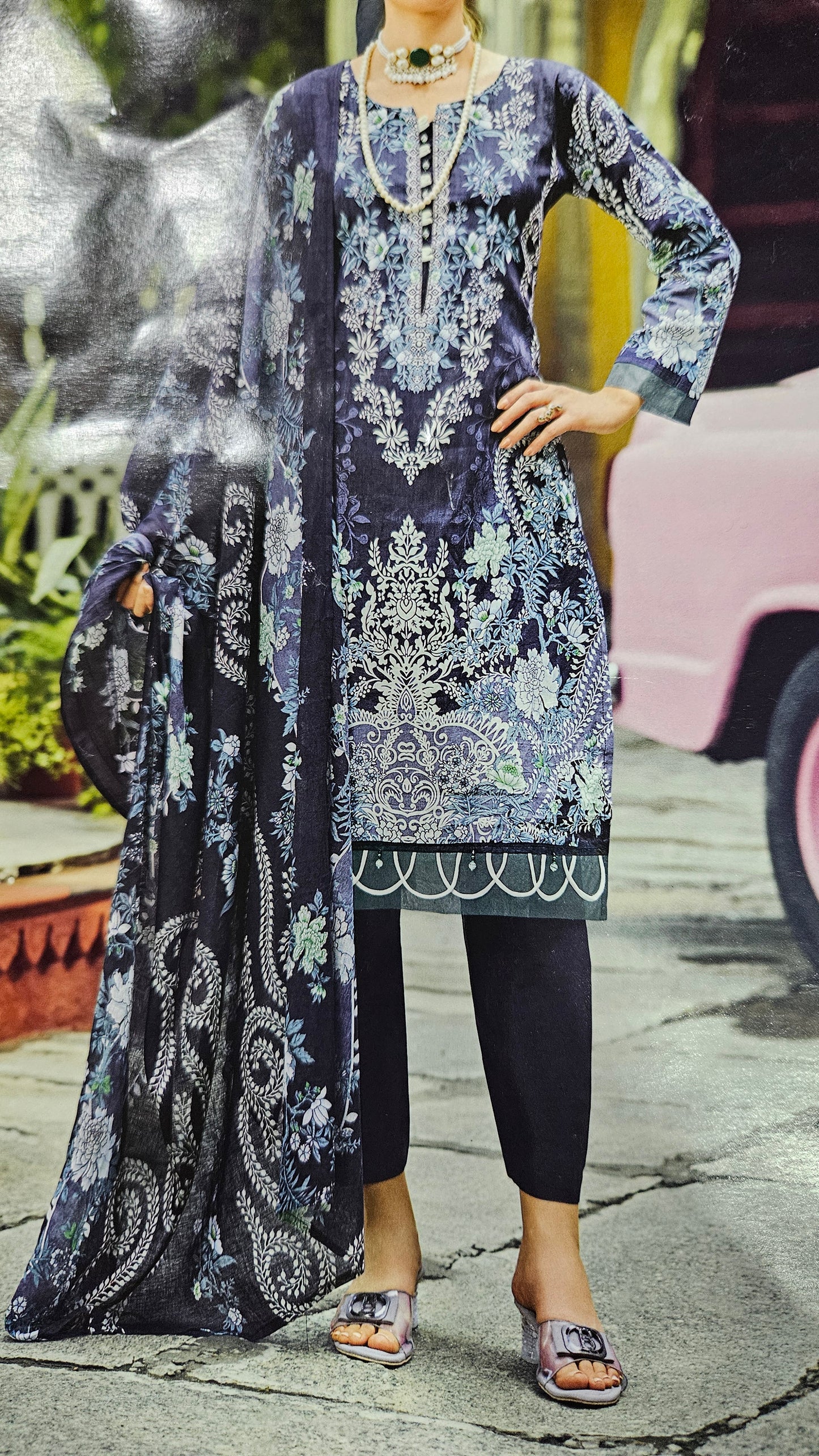 Printed Cotton Suit