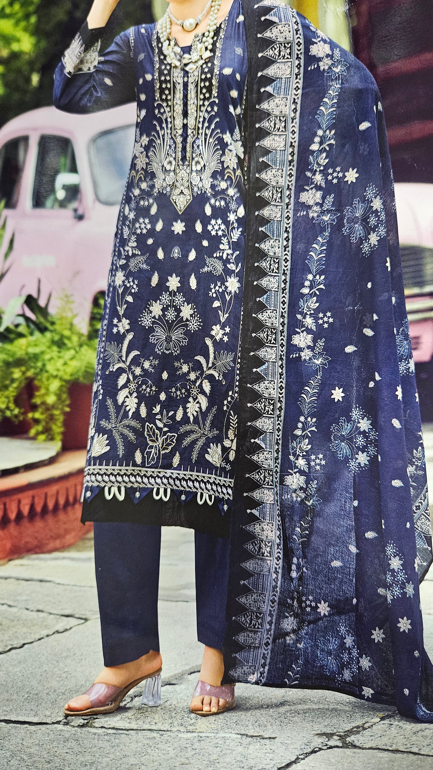 Printed Cotton Suit