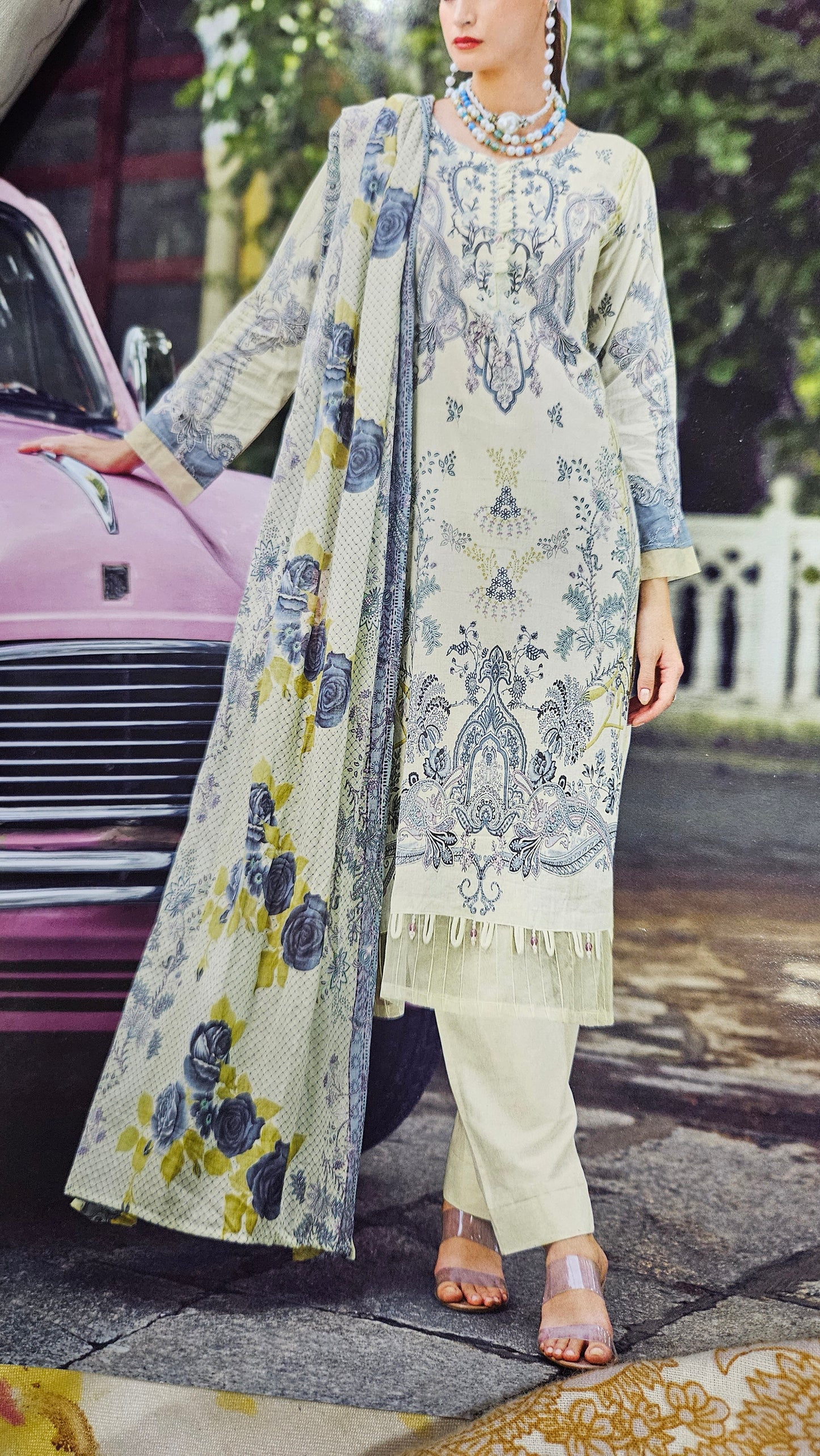 Printed Cotton Suit