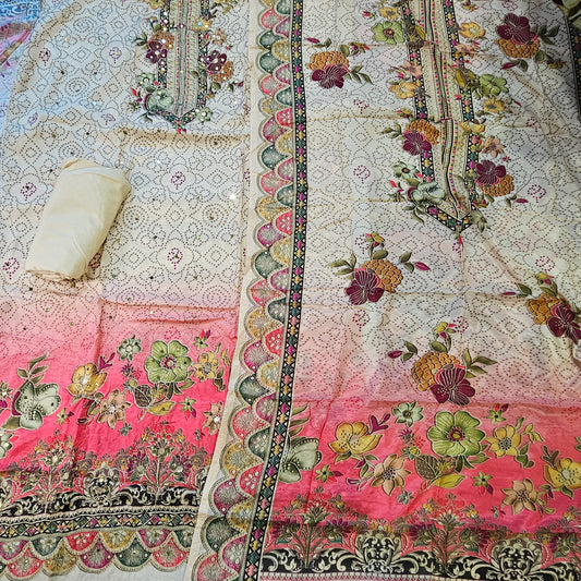 MUSLIN EMBROIDERY SUIT