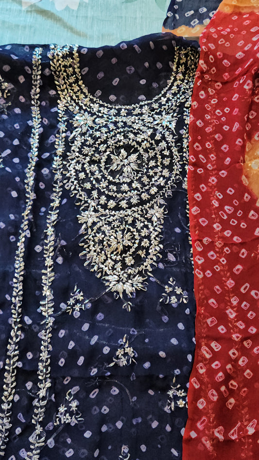 Gota Patti Bandhni Suit l Wedding Collection l Partywear Suit