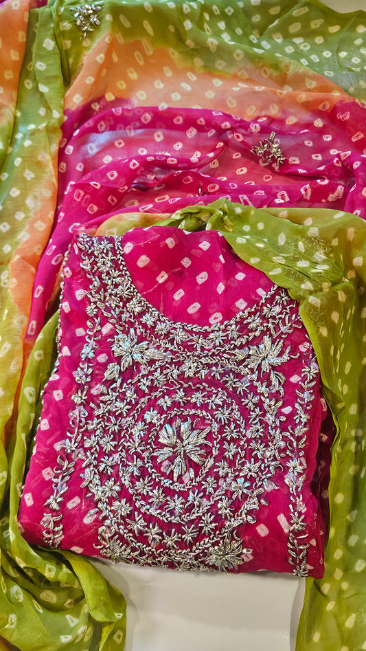 Gota Patti Bandhni Suit l Wedding Collection l Partywear Suit